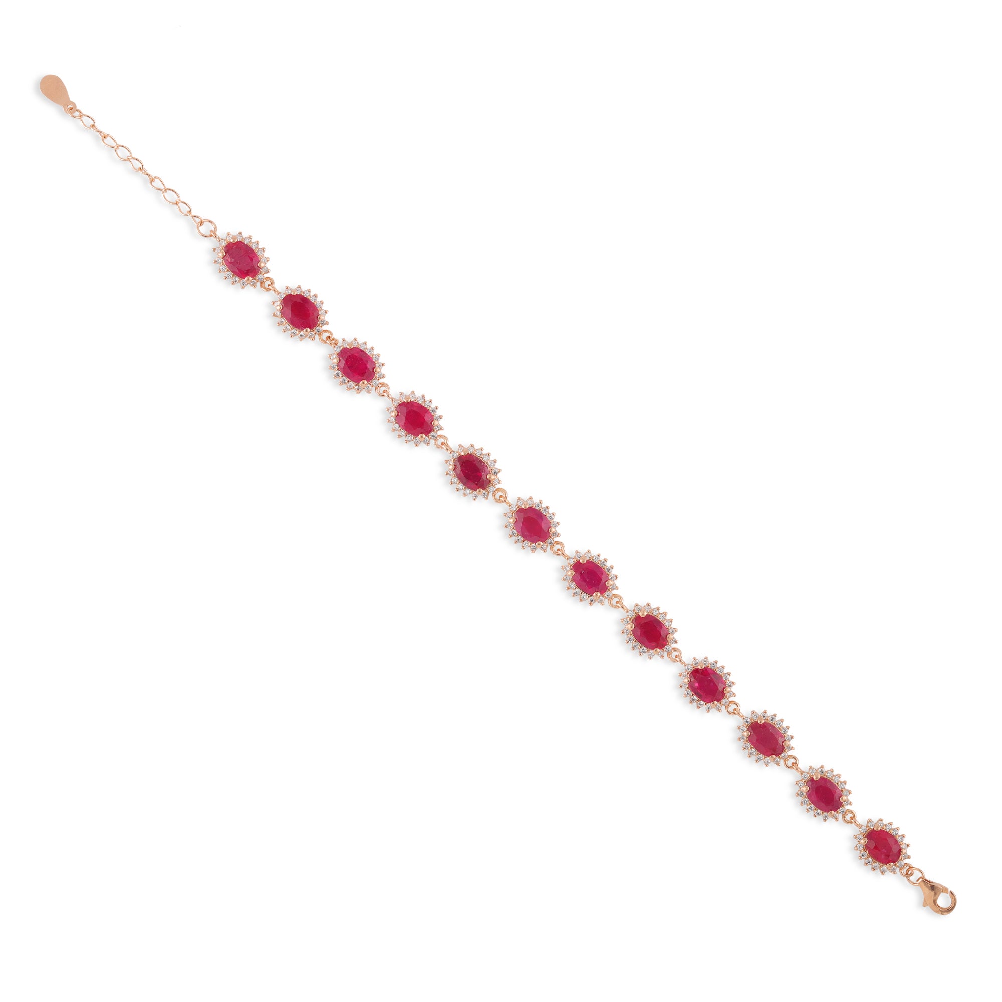 Ruby & White Topaz Bracelet