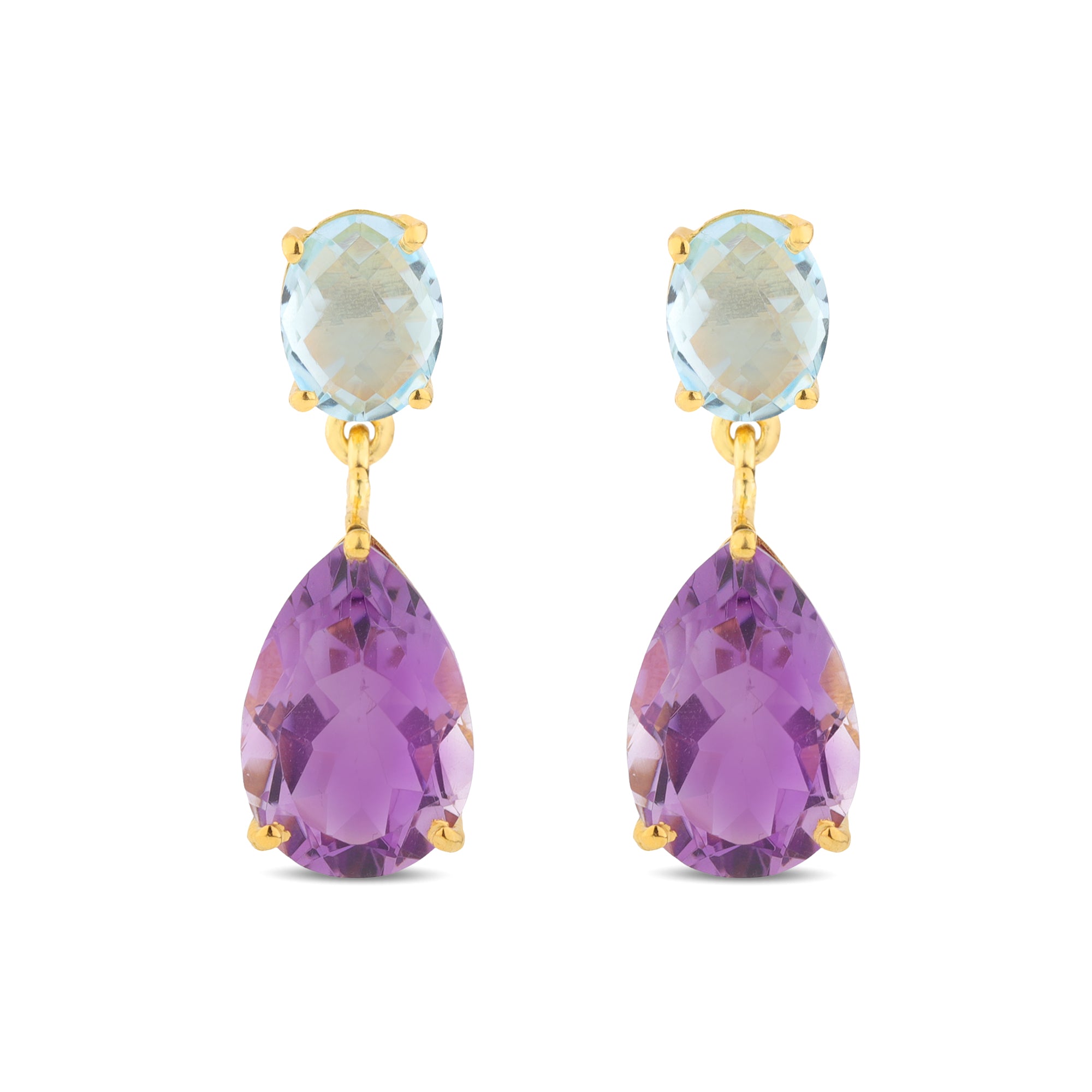 Statement gemstone earrings with luxury handcrafted finish