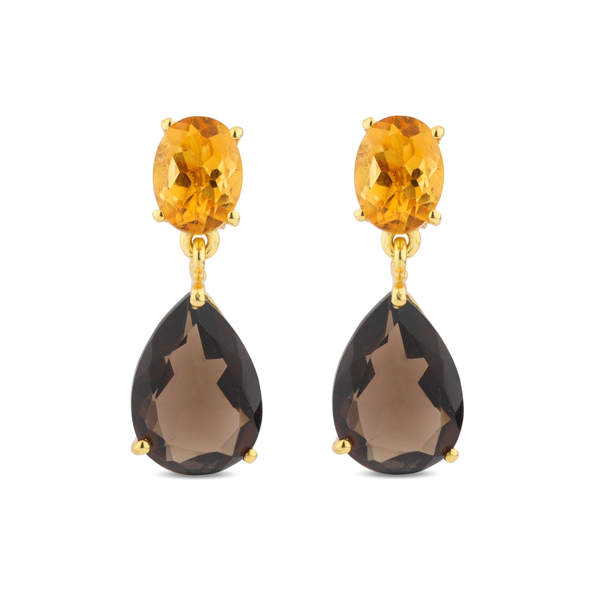 Luxury gemstone earrings with contemporary statement finish