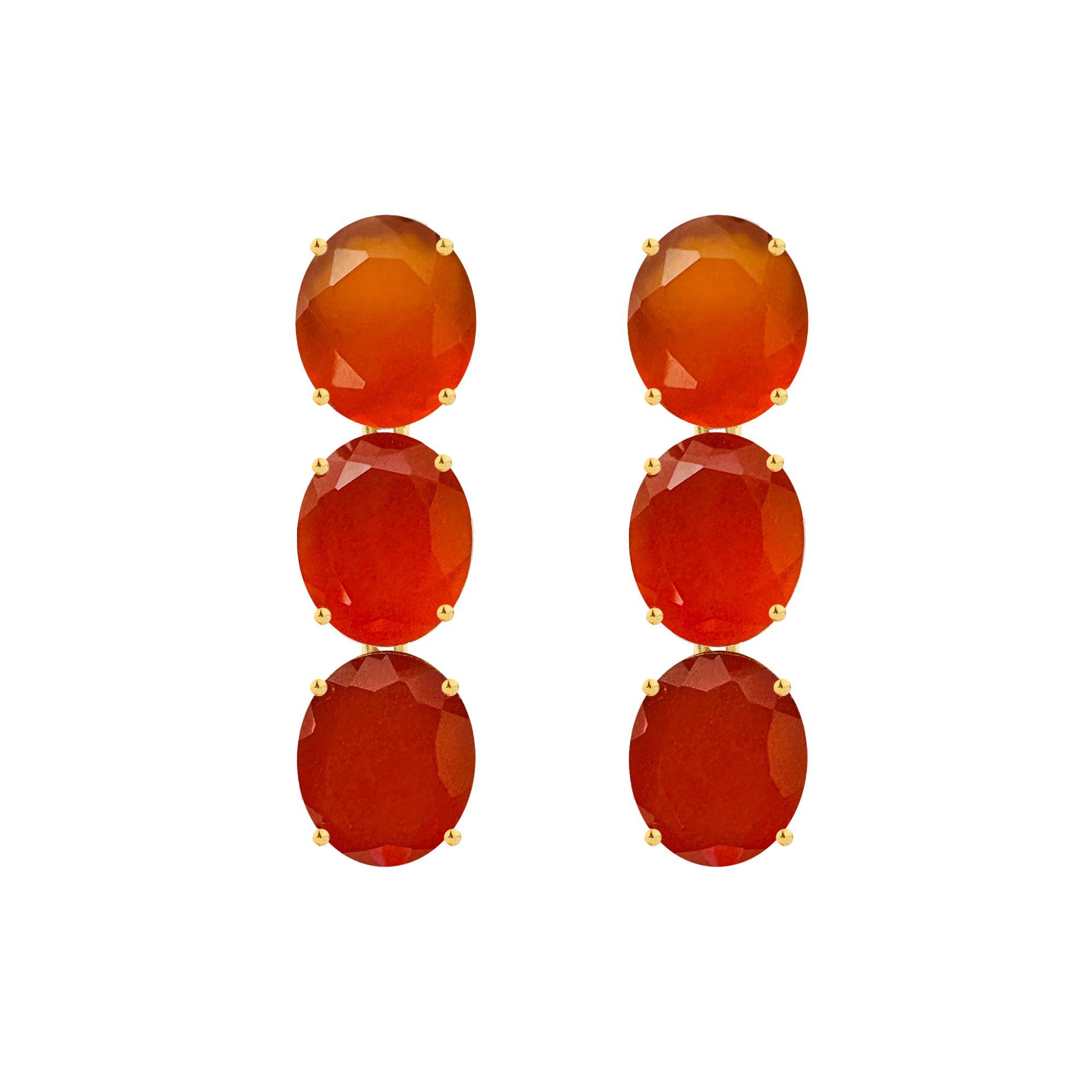 Contemporary luxury gemstone earrings with statement design