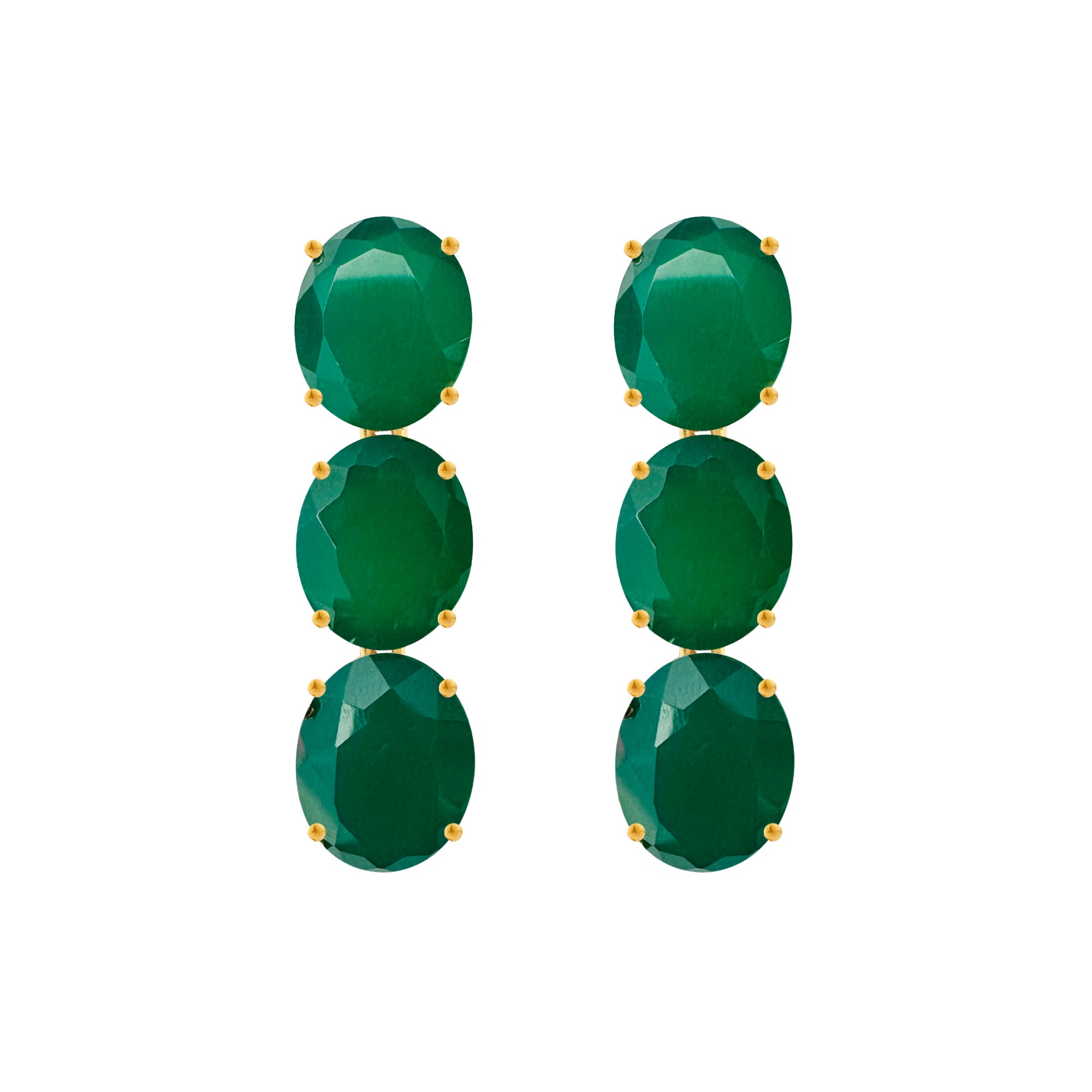 Designer gemstone earrings with artistic handcrafted finish