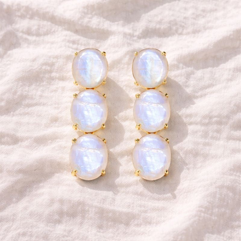 Sabina Earrings in Moonstone
