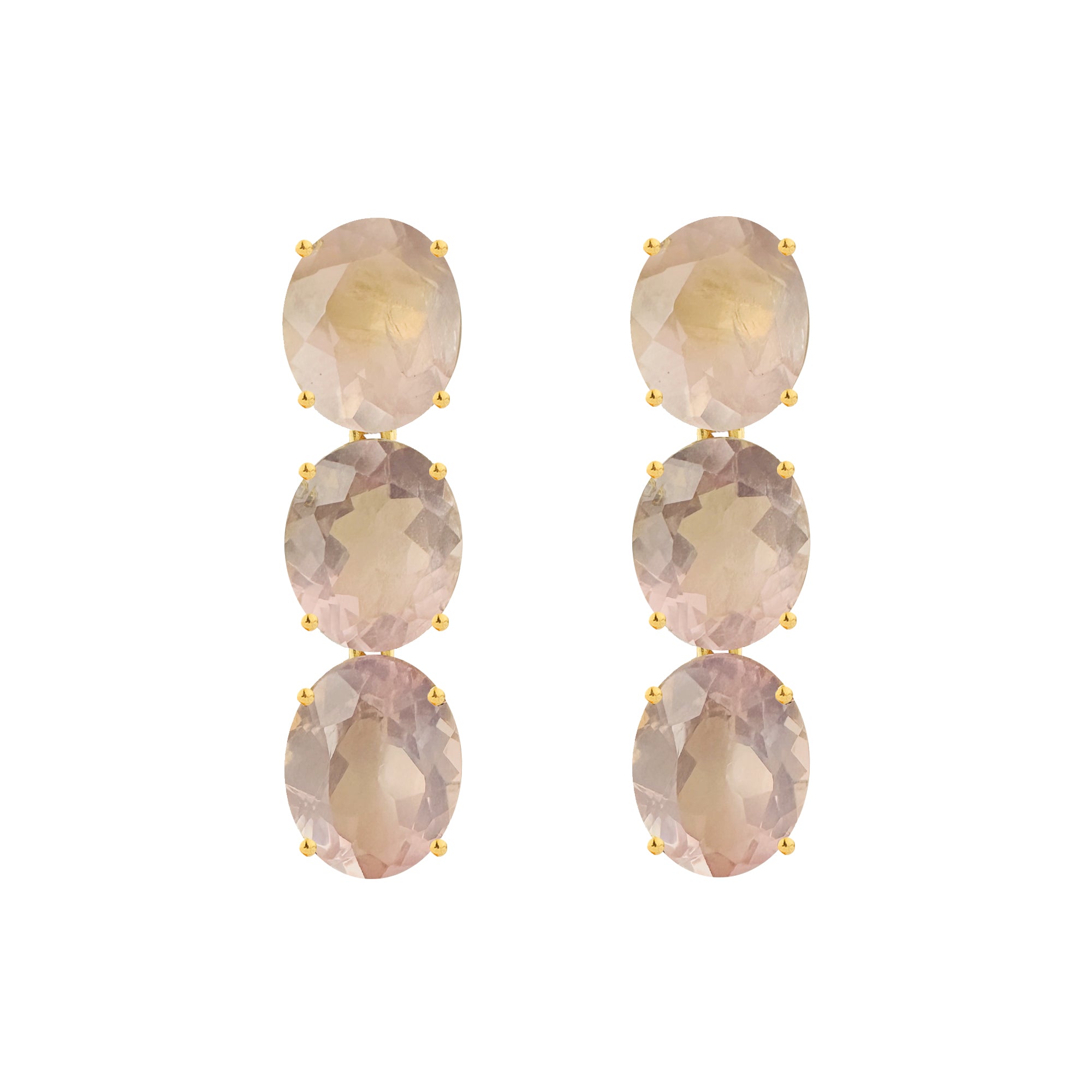 Luxury gemstone drop earrings with contemporary elegance