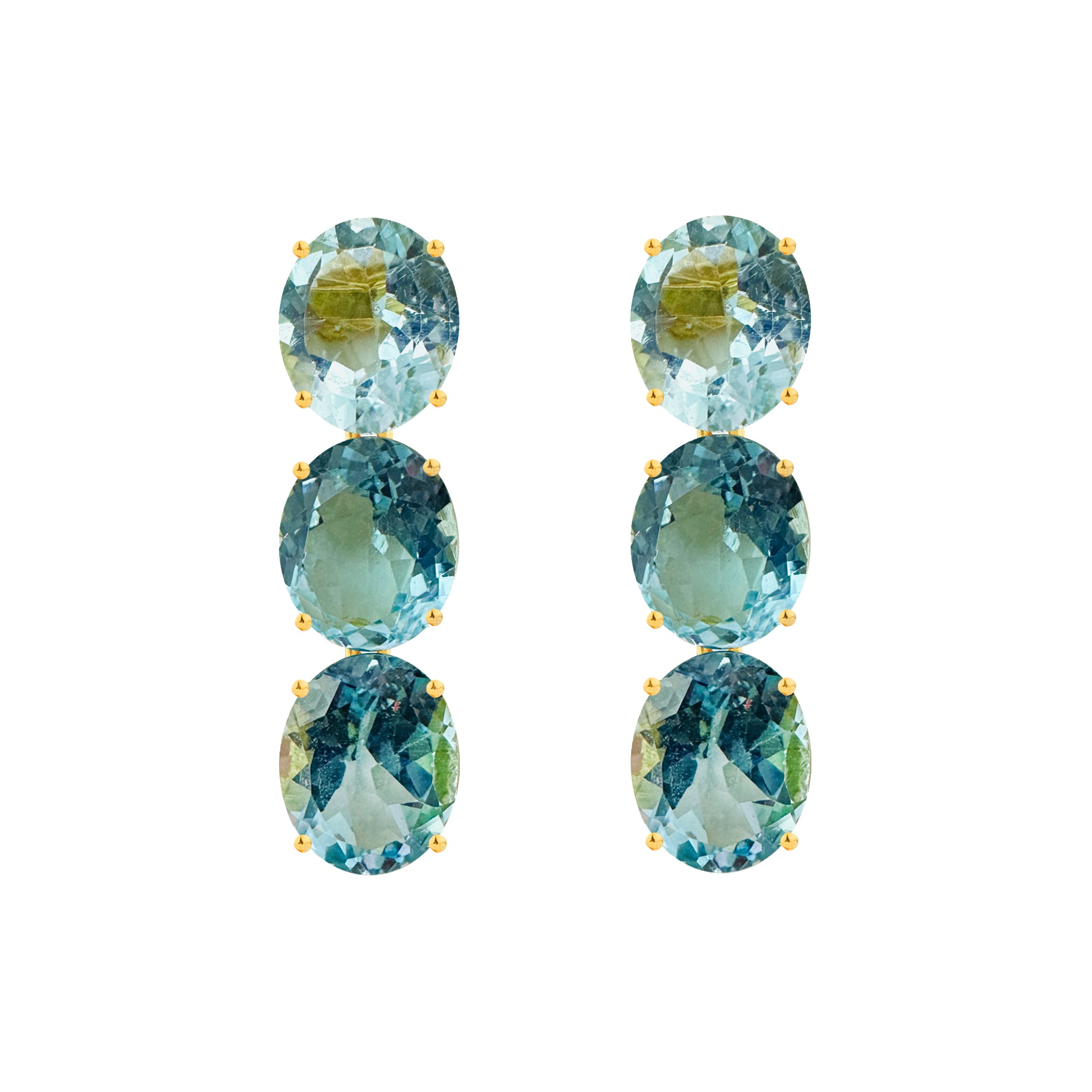 Contemporary gemstone earrings with refined modern design