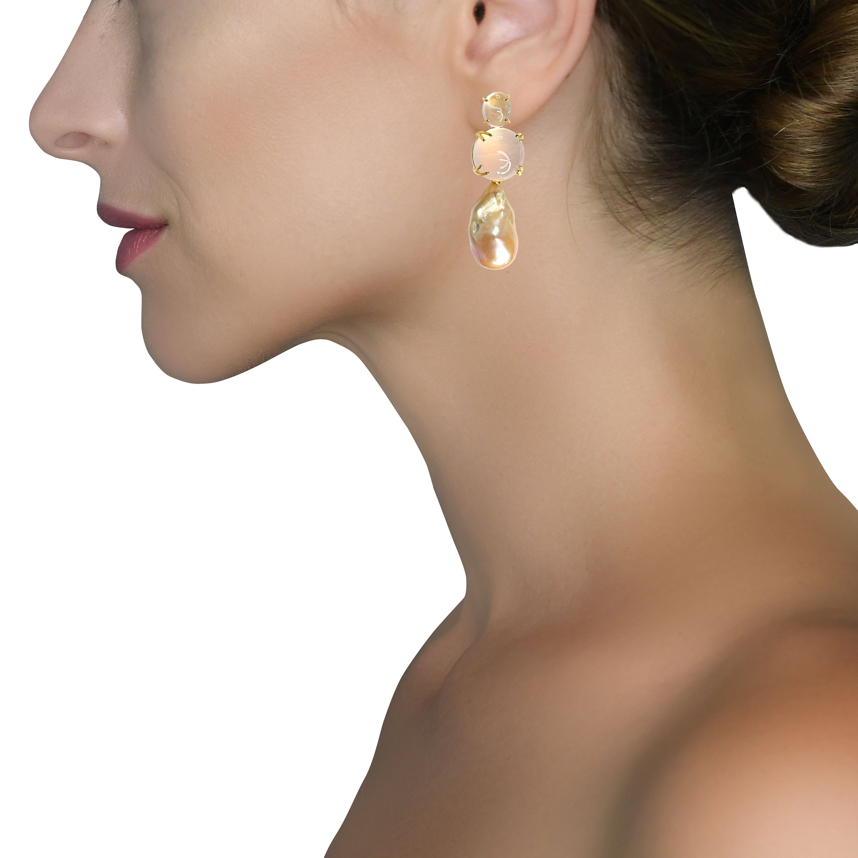 Rose Quartz & Baroque Pearl Trio