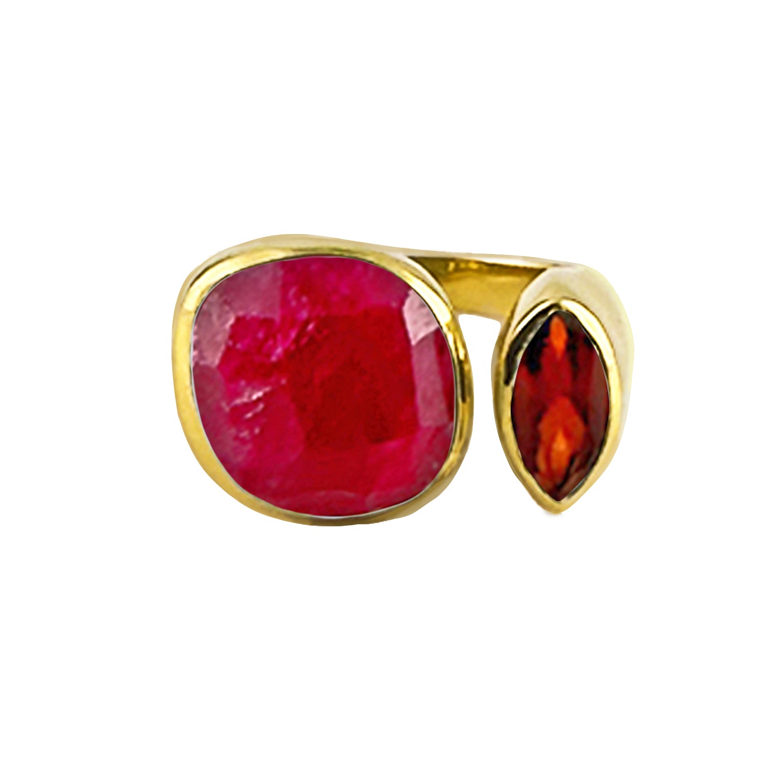 Toi Et Moi Ring in Ruby & Garnet