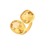 Ring - Double Citrine Faceted