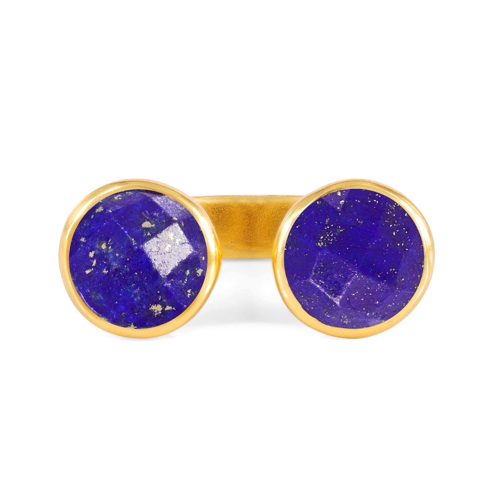 Gemini Ring in Lapis Lazuli in Lapis Lazuli, gold plated, handcrafted gemstone rings Singapore