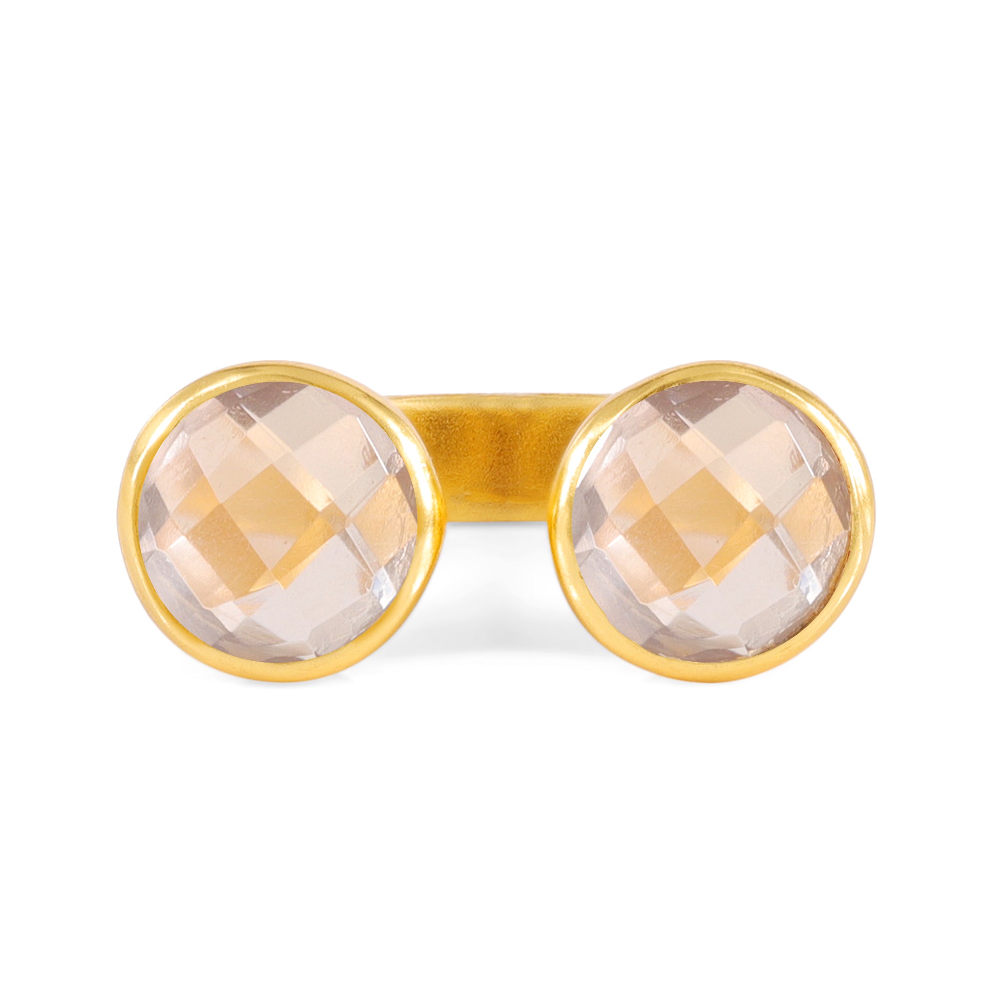 Gemini Ring in Rose Quartz