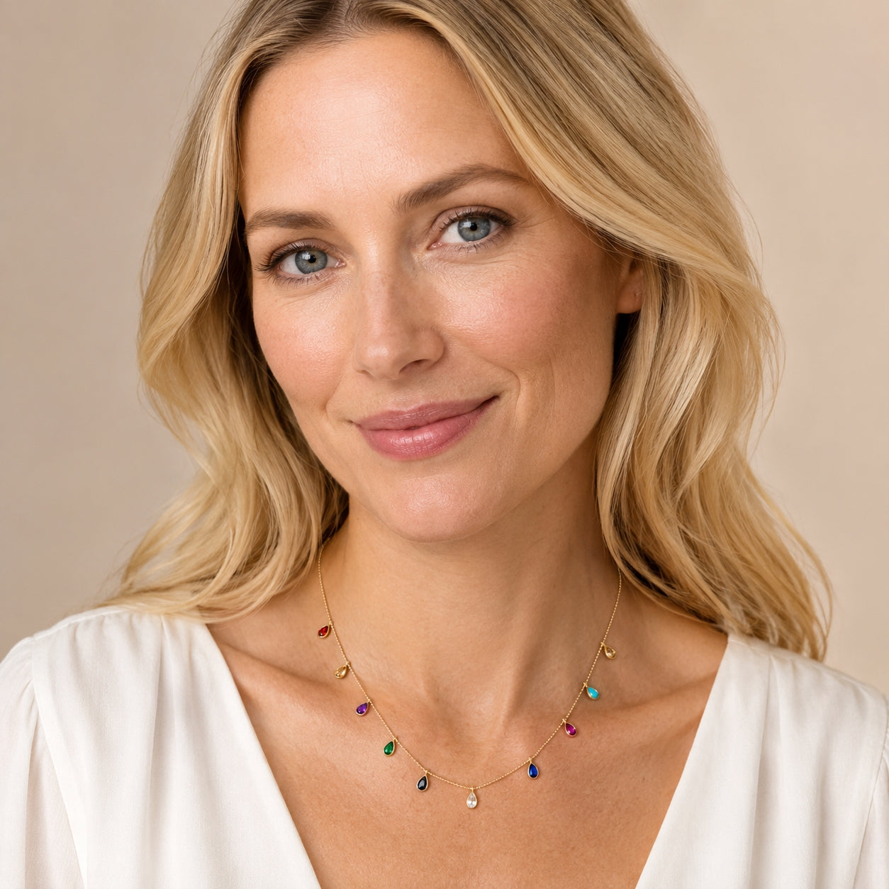 Celestial Gaze Swarovski Teardrop Necklace