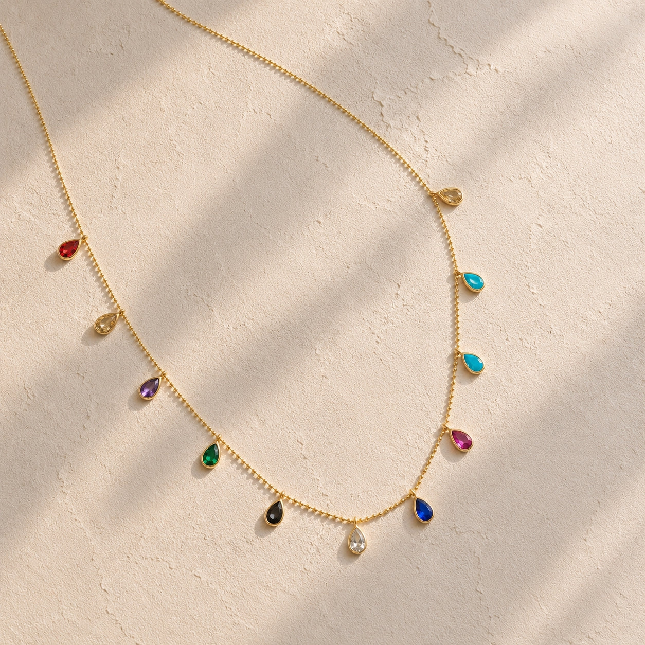 Celestial Gaze Swarovski Teardrop Necklace