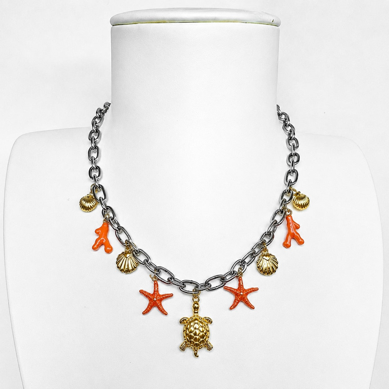 Dreamweaver Charm Necklace in Rhodium