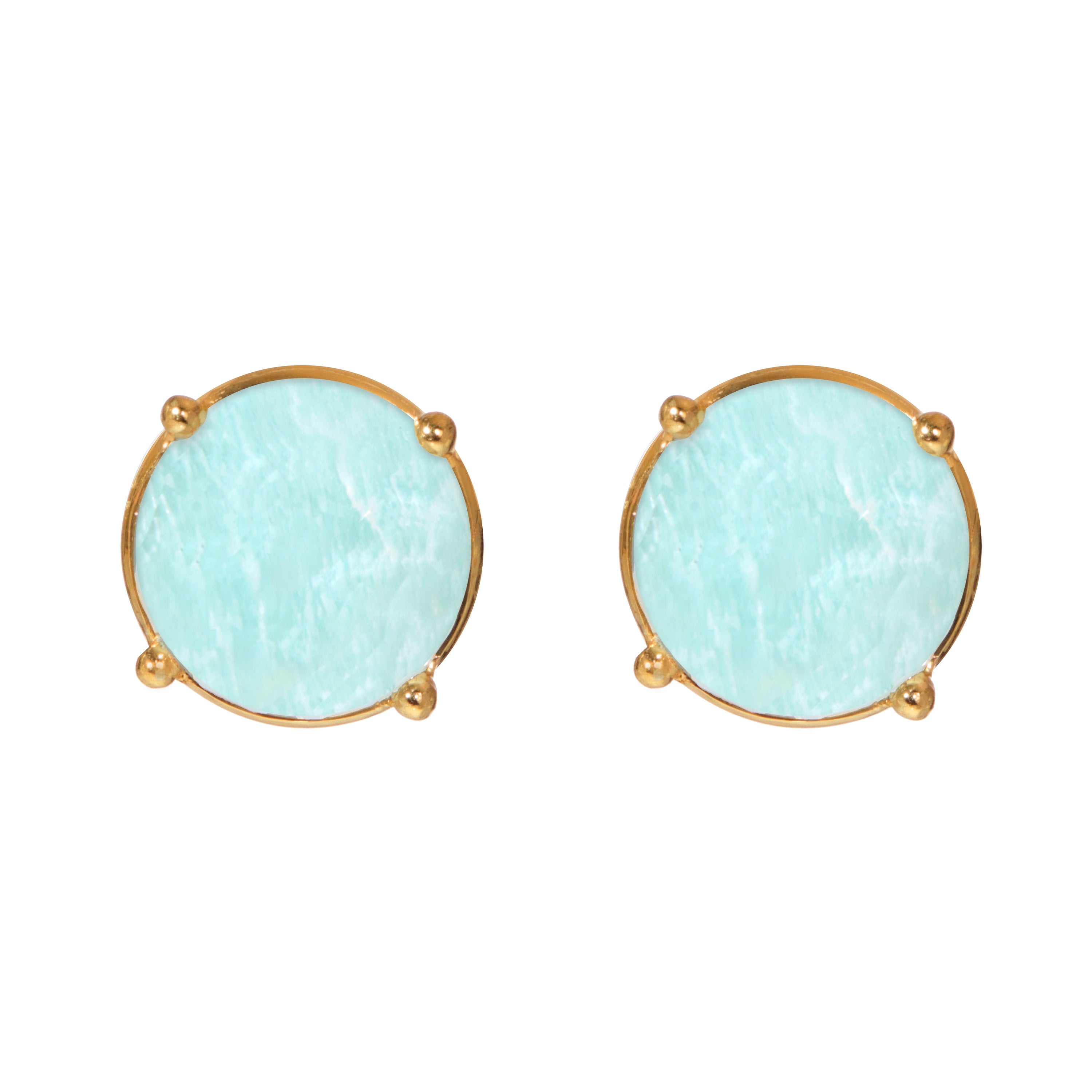 Gumdrop Studs in Amazonite
