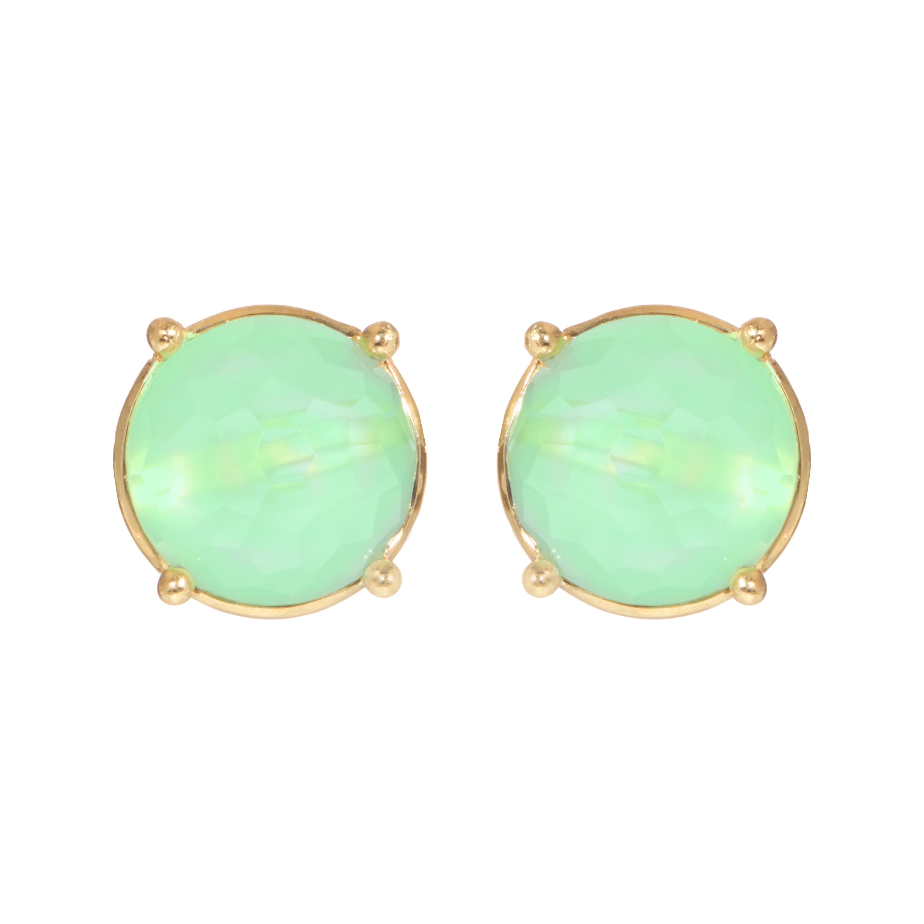 Gumdrop Studs in Prehnite