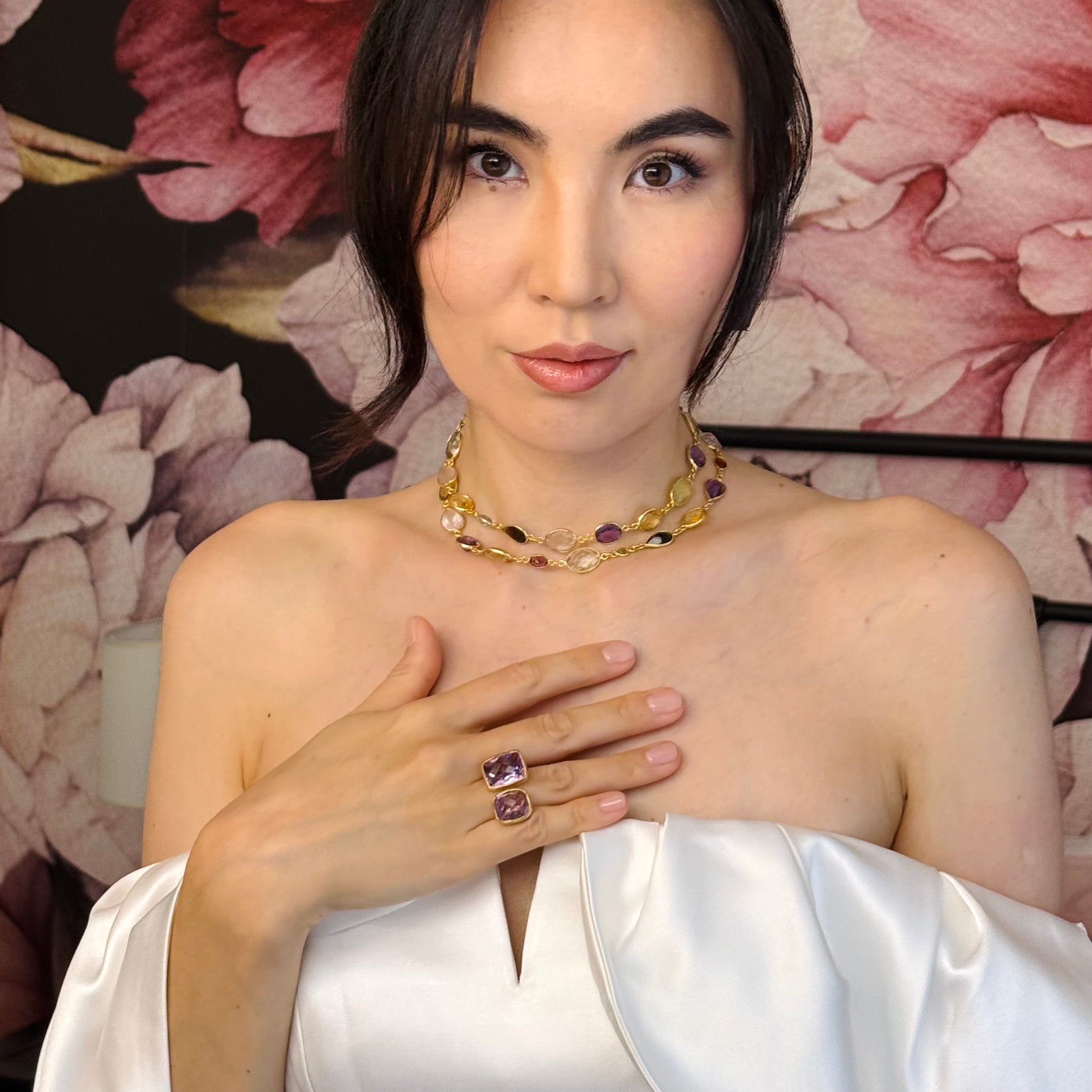 Large Multi Gemstone Necklace