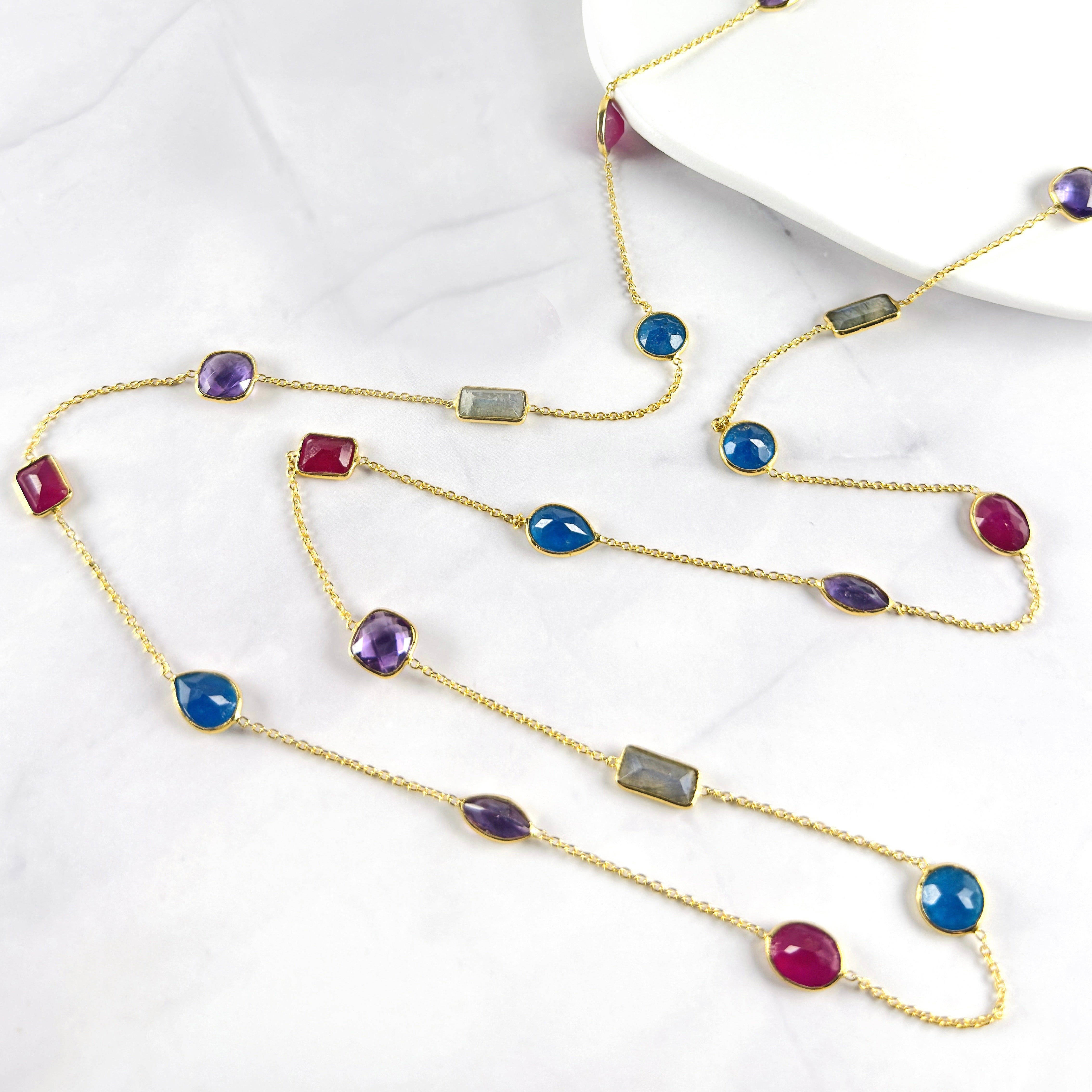 Multi Coloured Quartz Necklace