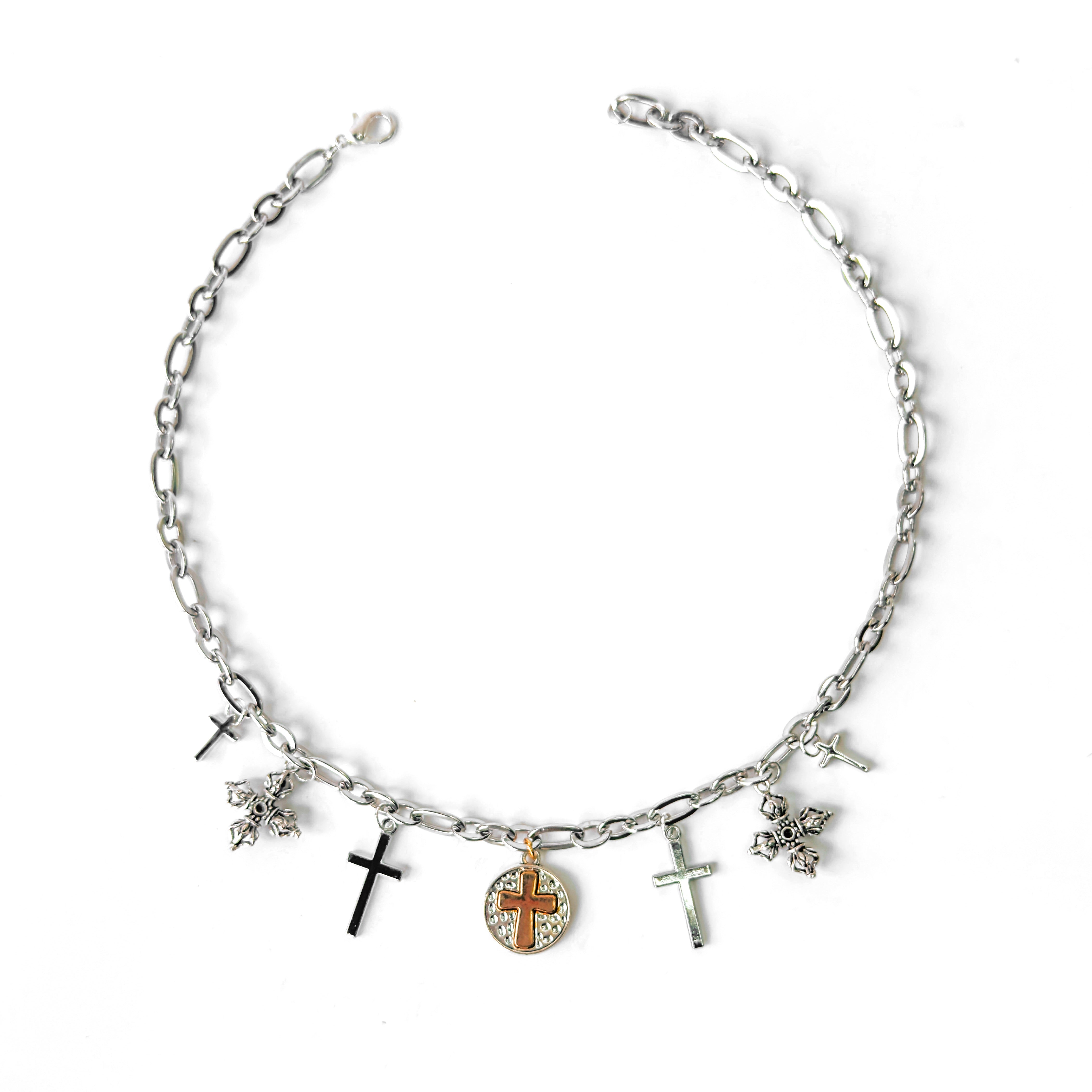 Dreamweaver Charm Necklace in Rhodium