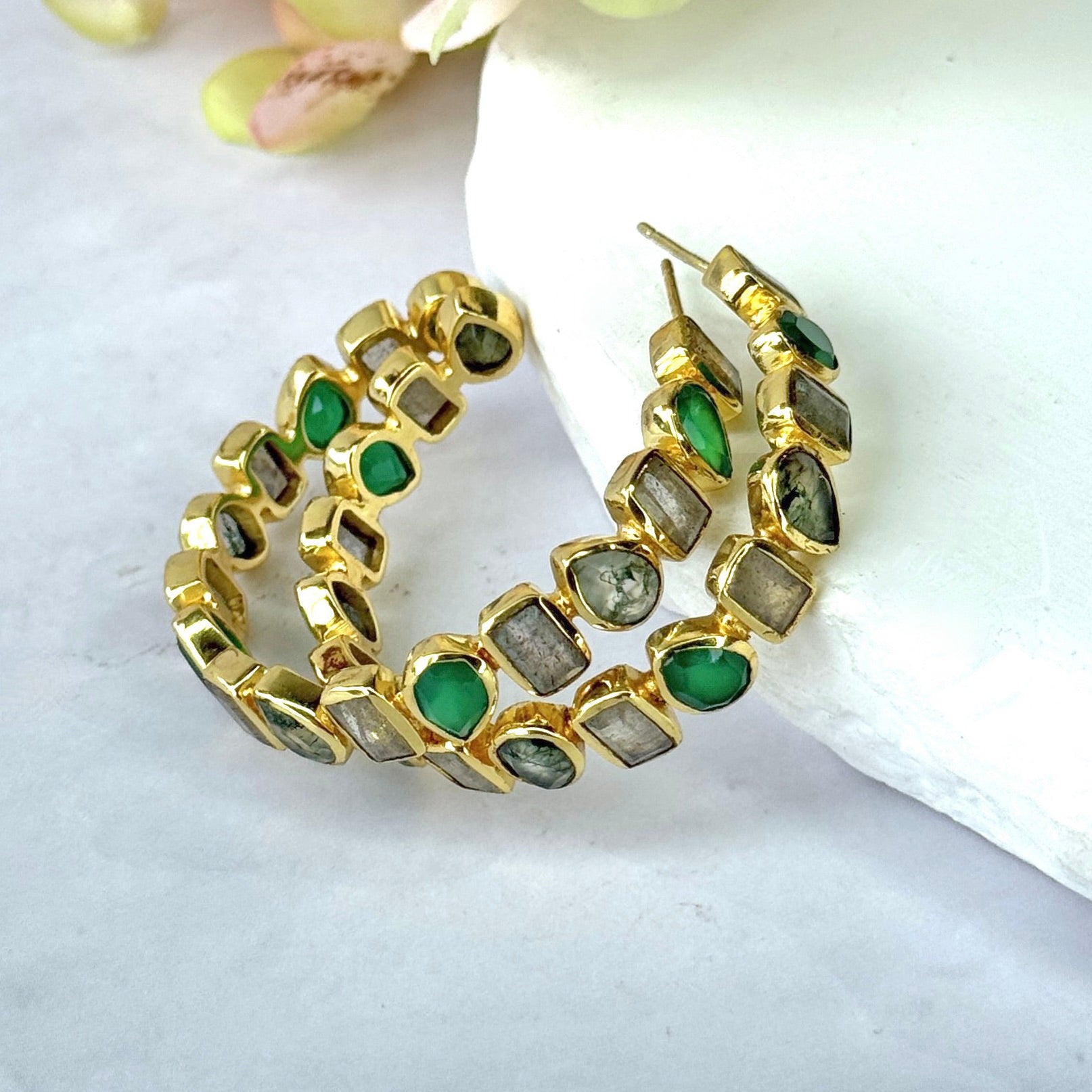 Mixed Hoops in Greens