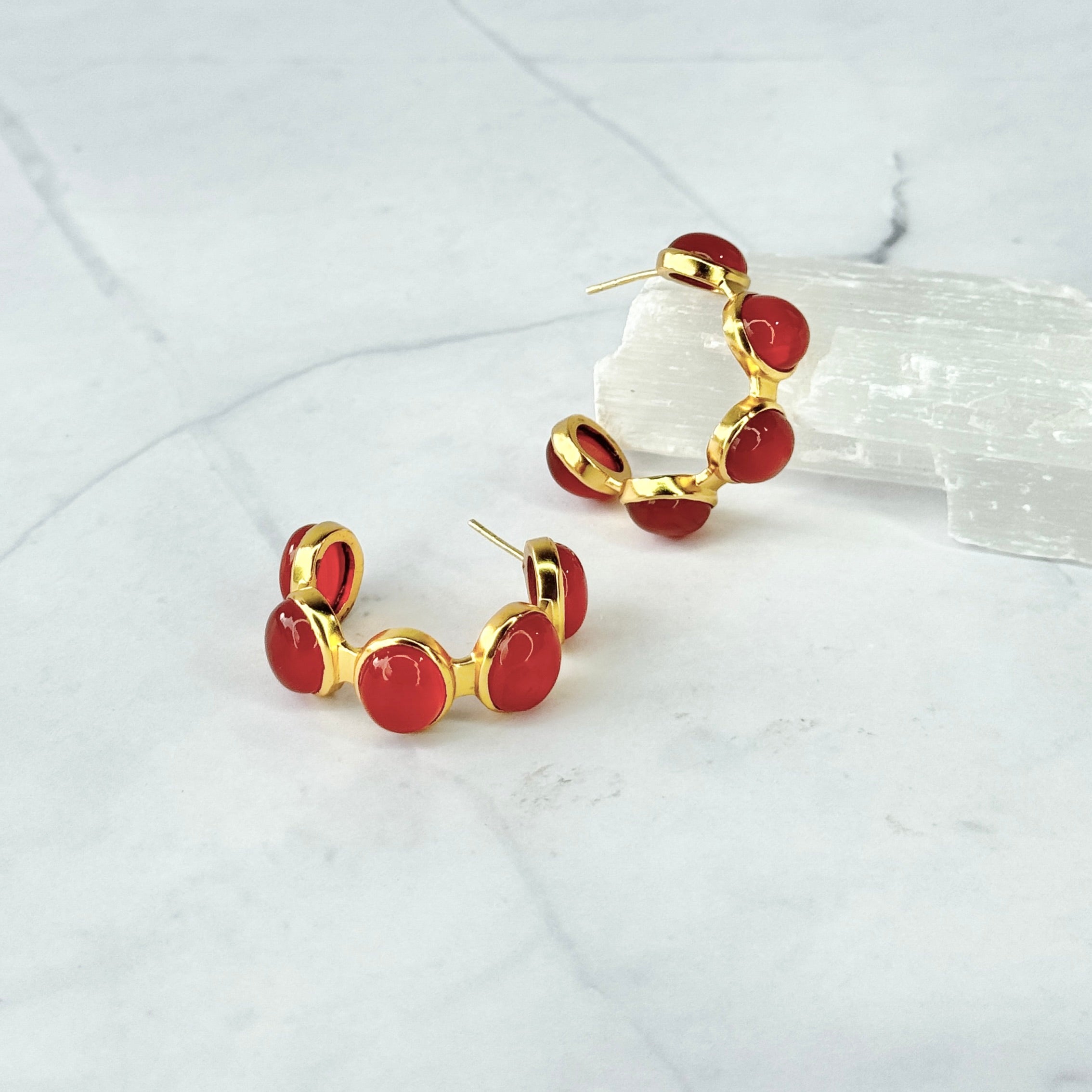 Bubble Hoop in Carnelian