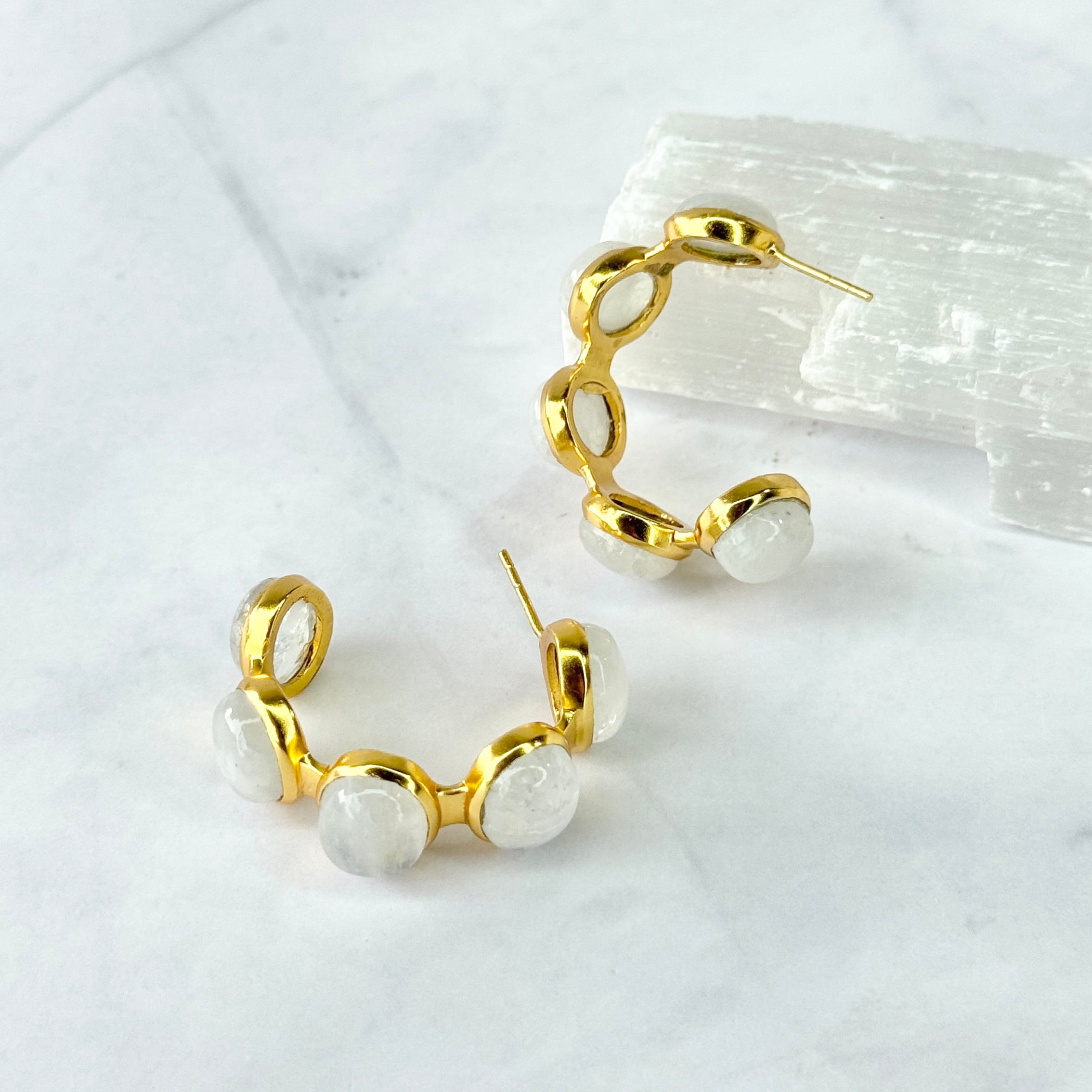 Bubble Hoop in Moonstone