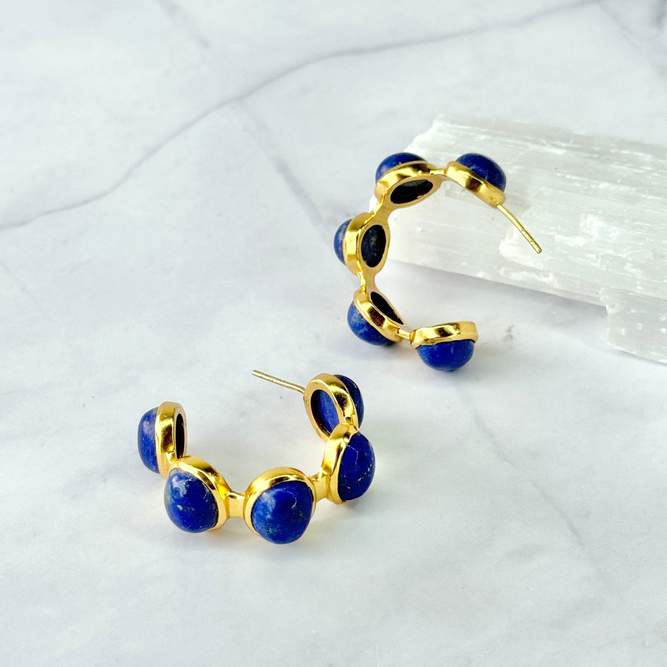 Bubble Hoop in Lapis Lazuli