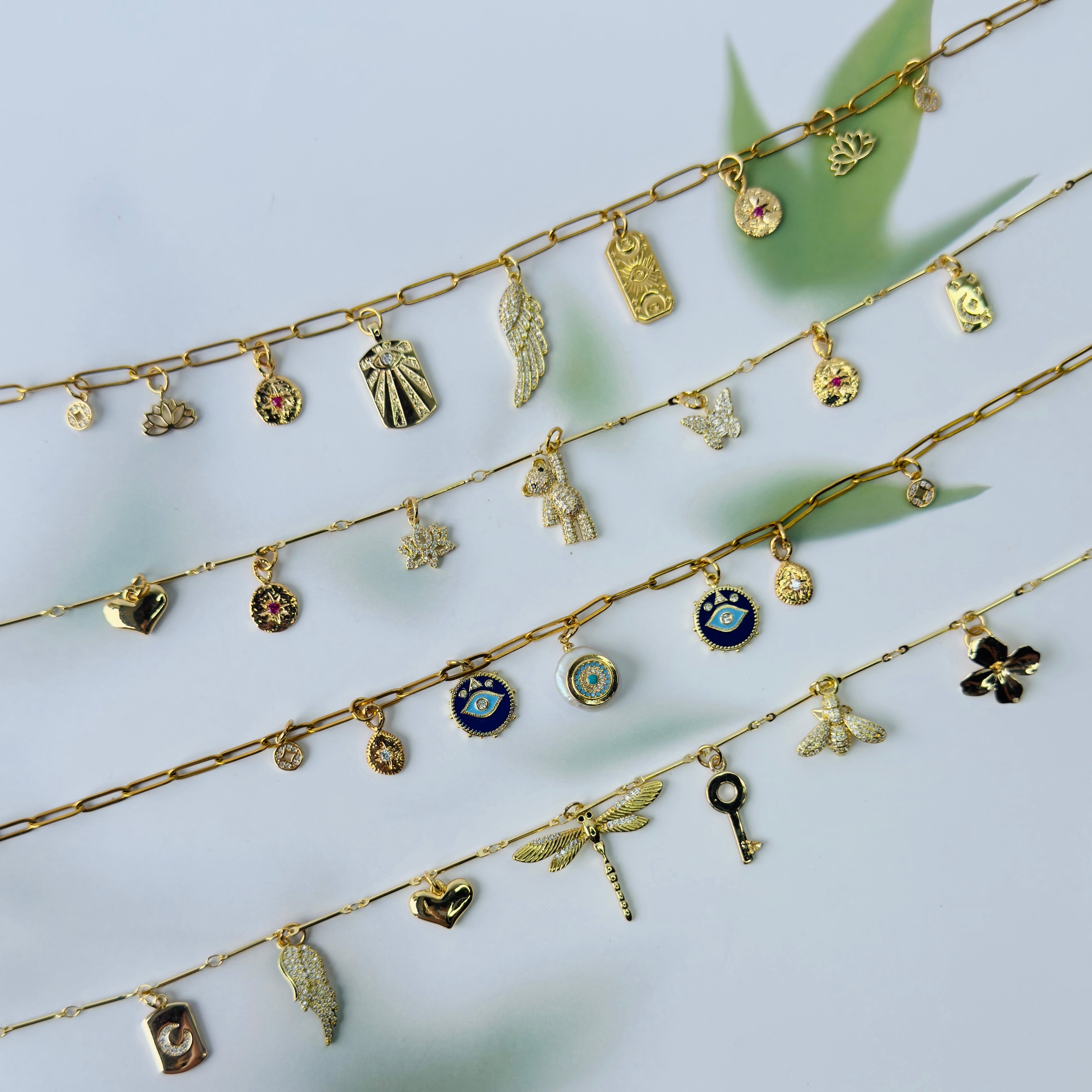 Dreamweaver Charm Necklace, gold plated, handcrafted gemstone necklace Singapore
