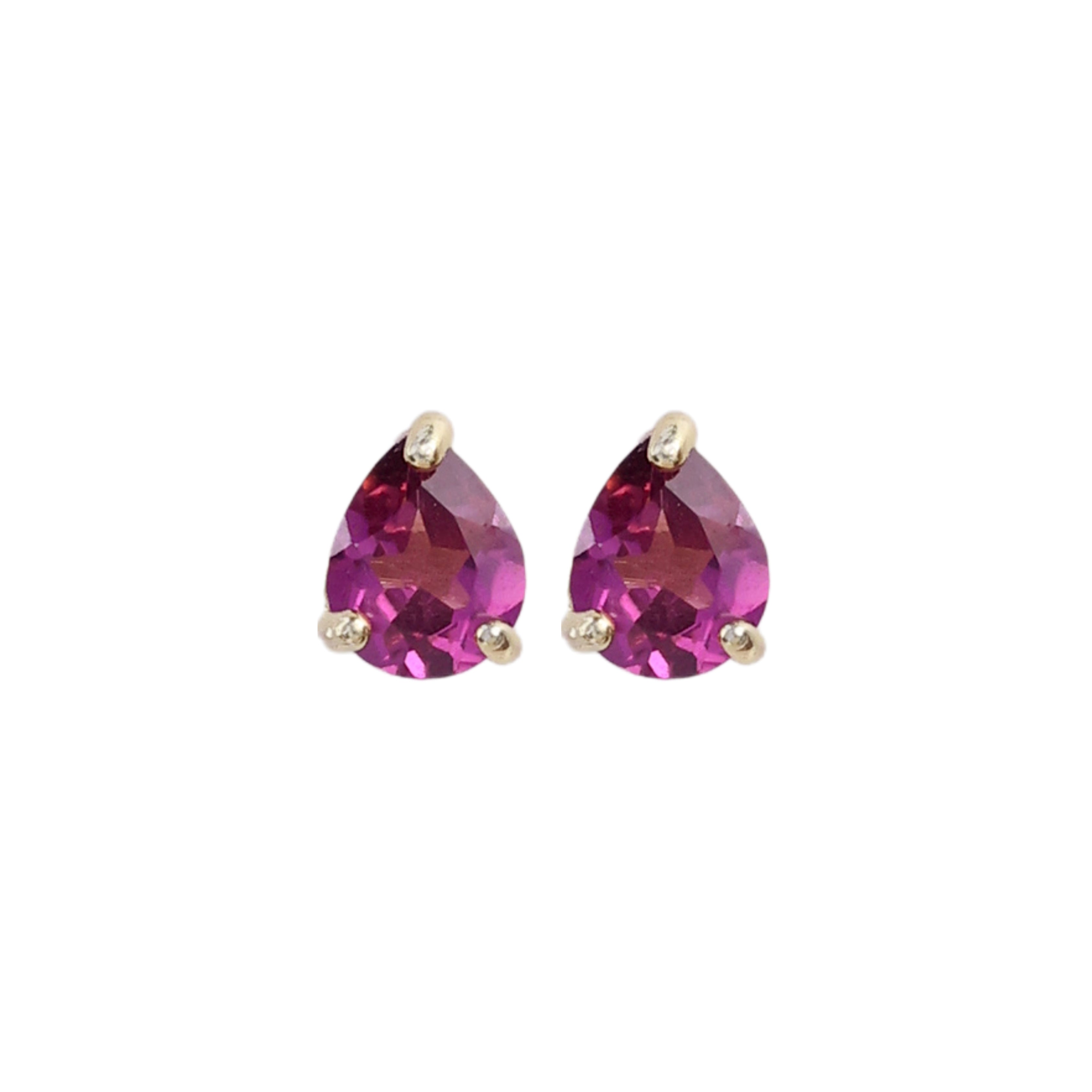 Amethyst gemstone stud earrings pear shape – Shop Lustre