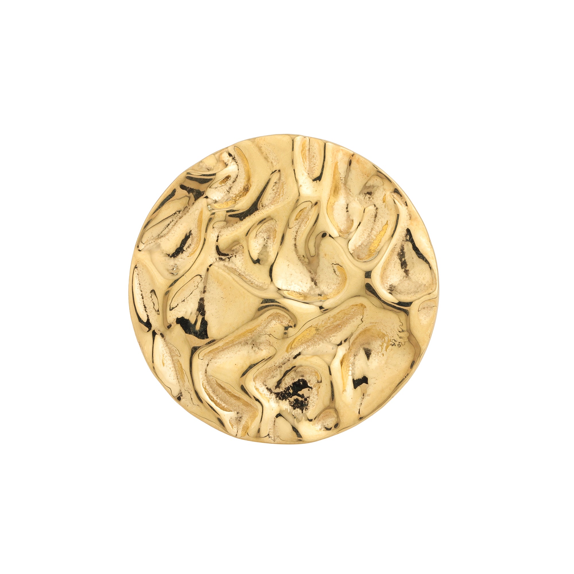 Ripple Disc Ring, gold plated, handcrafted gemstone rings Singapore