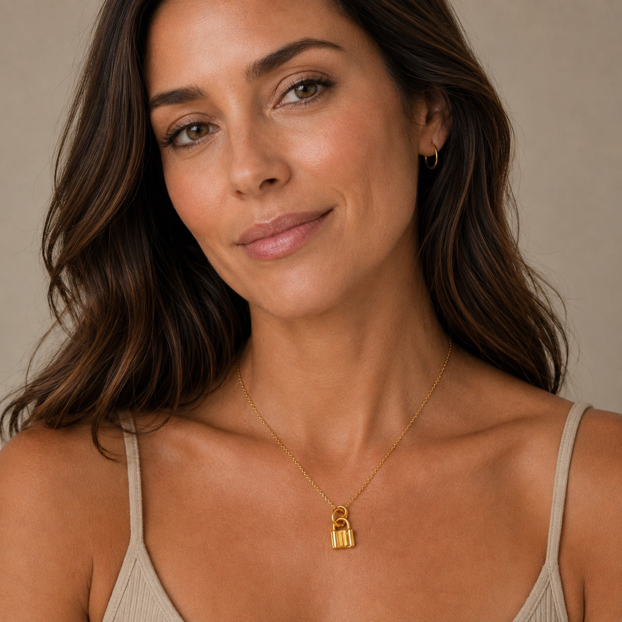 Chain Necklace with Padlock