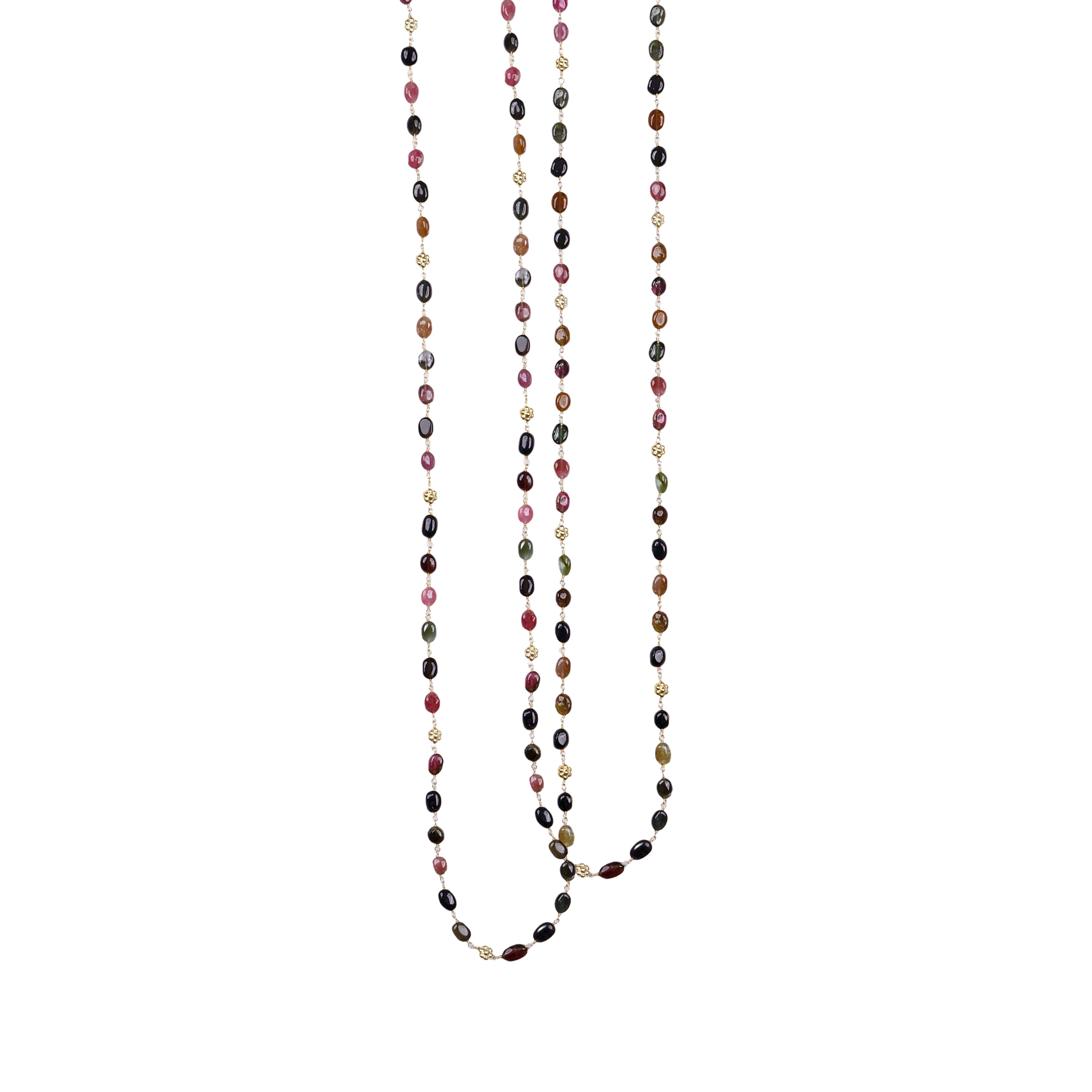 Tourmaline Nugget Necklace in Tourmaline, gold plated, handcrafted gemstone necklace Singapore