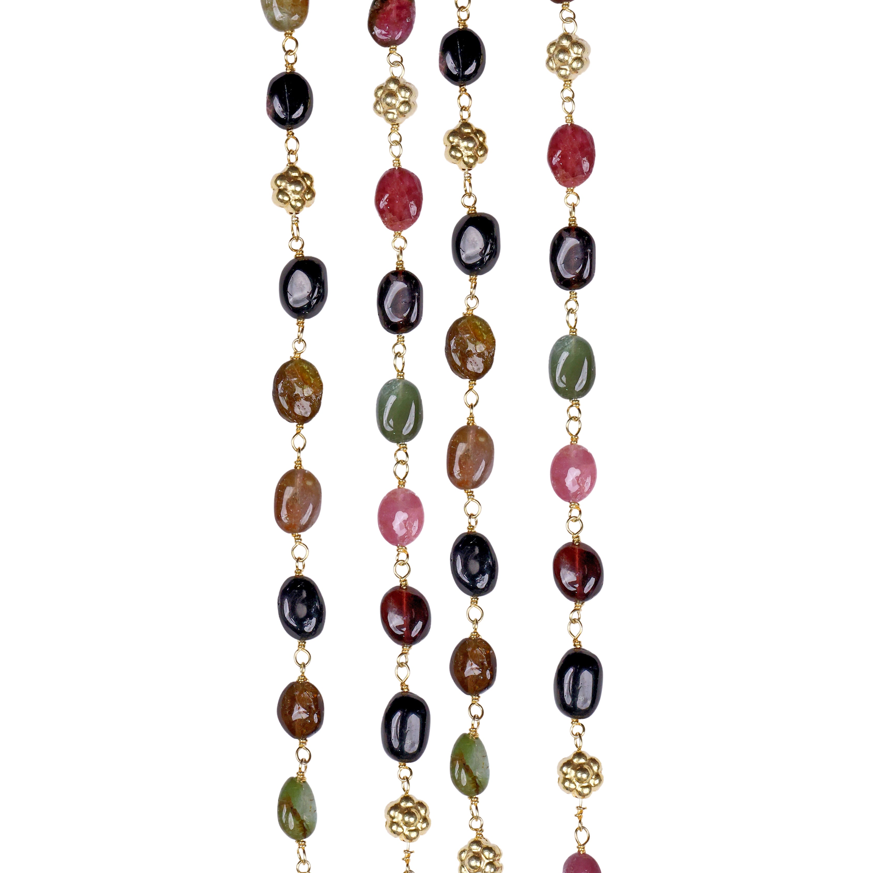 Tourmaline Nugget Necklace in Tourmaline, gold plated, handcrafted gemstone necklace Singapore