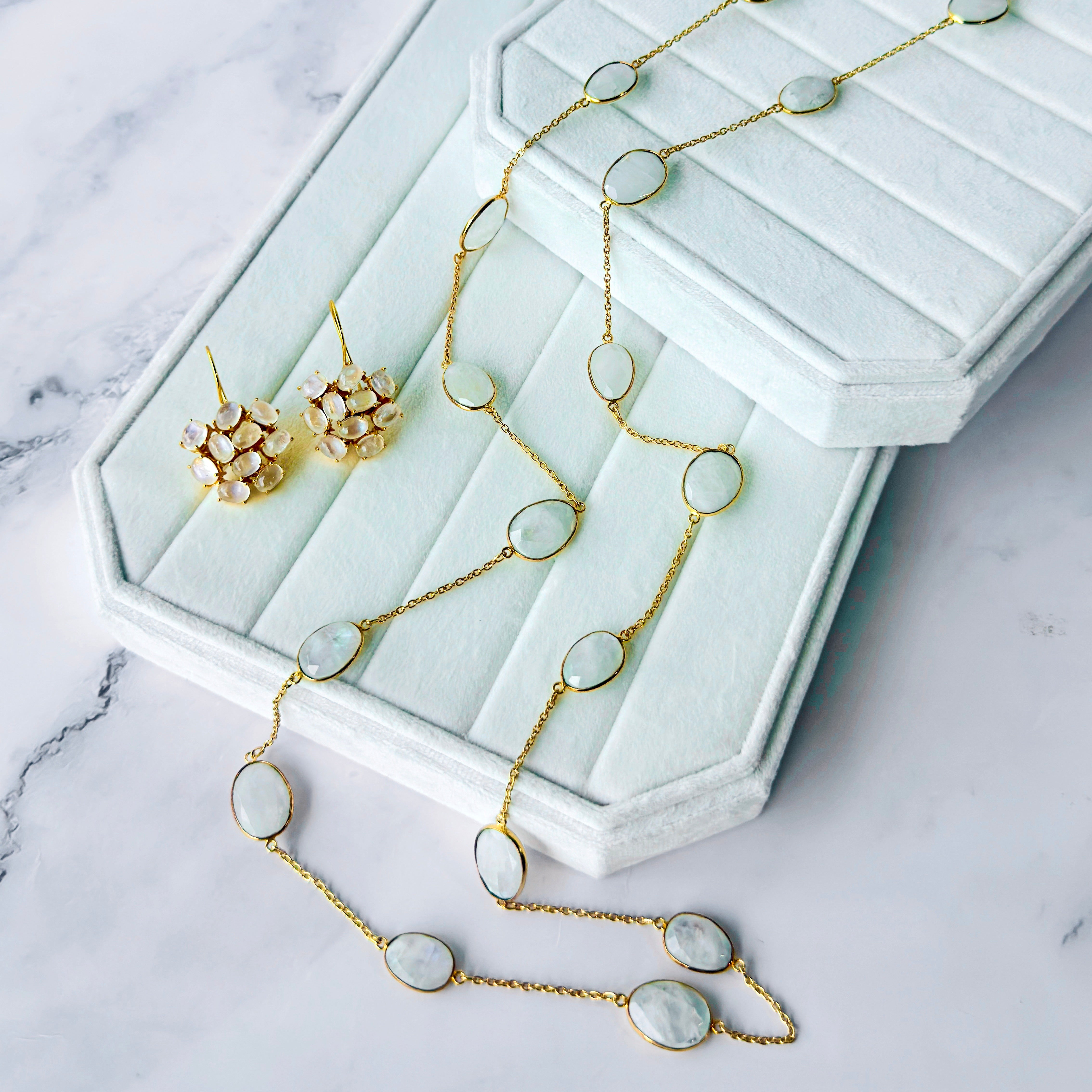 Moonstone Station Necklace