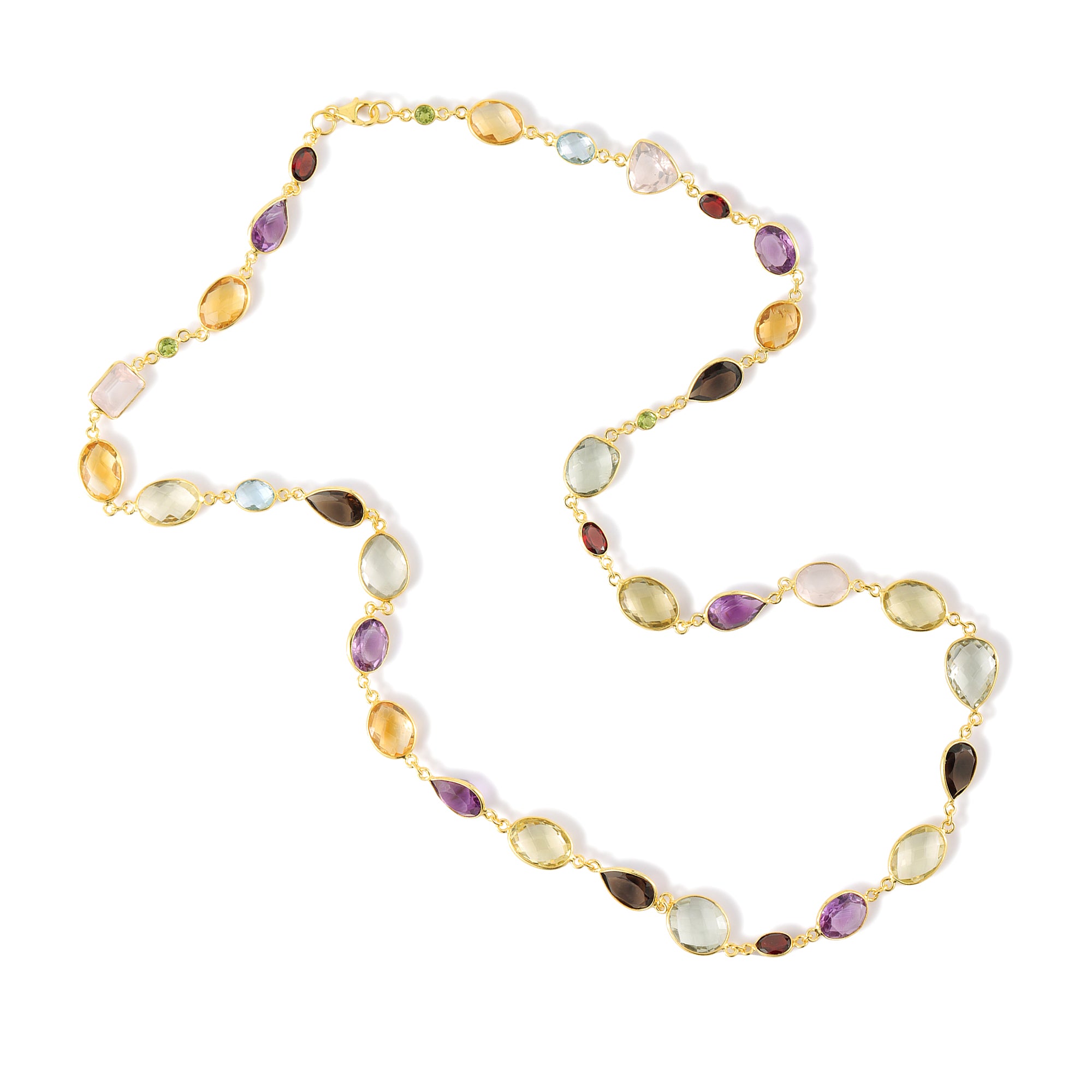 Large Multi Gemstone Necklace