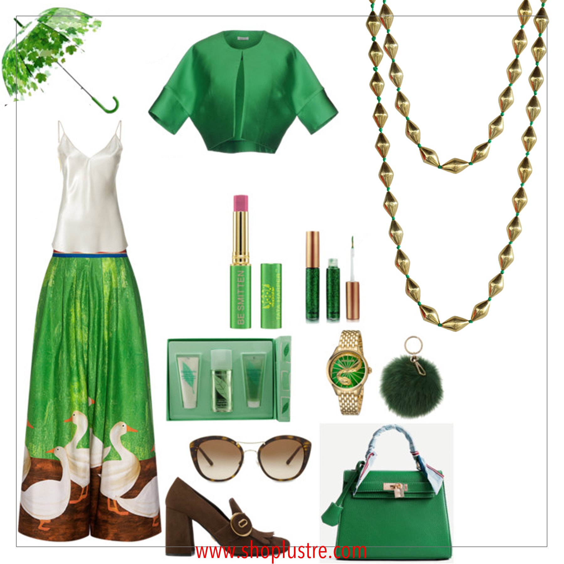 Gold Dholki Bead Necklace — Emerald Thread, gold plated, handcrafted gemstone necklace Singapore