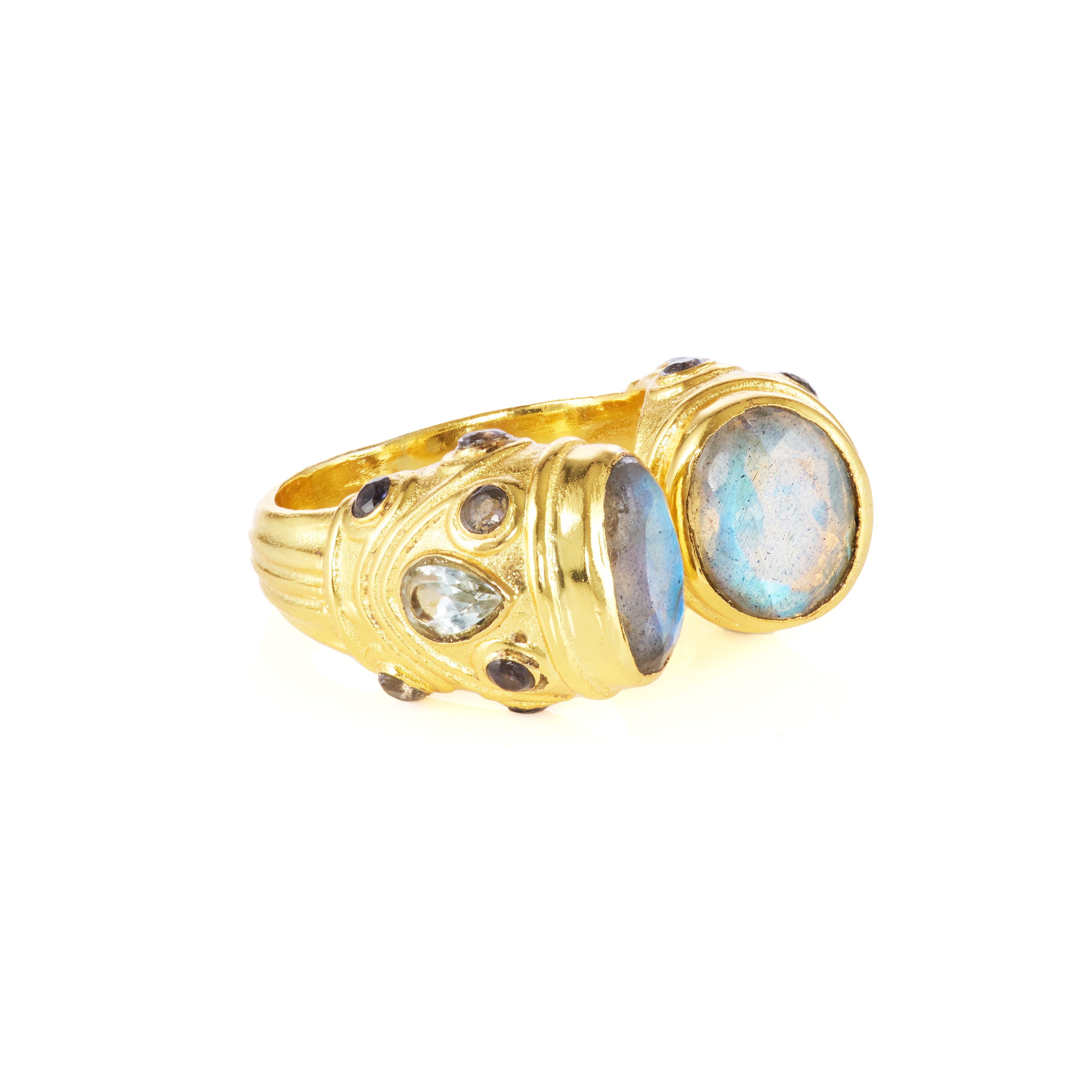 Cardinal collection gemstone ring with bold sculptural design