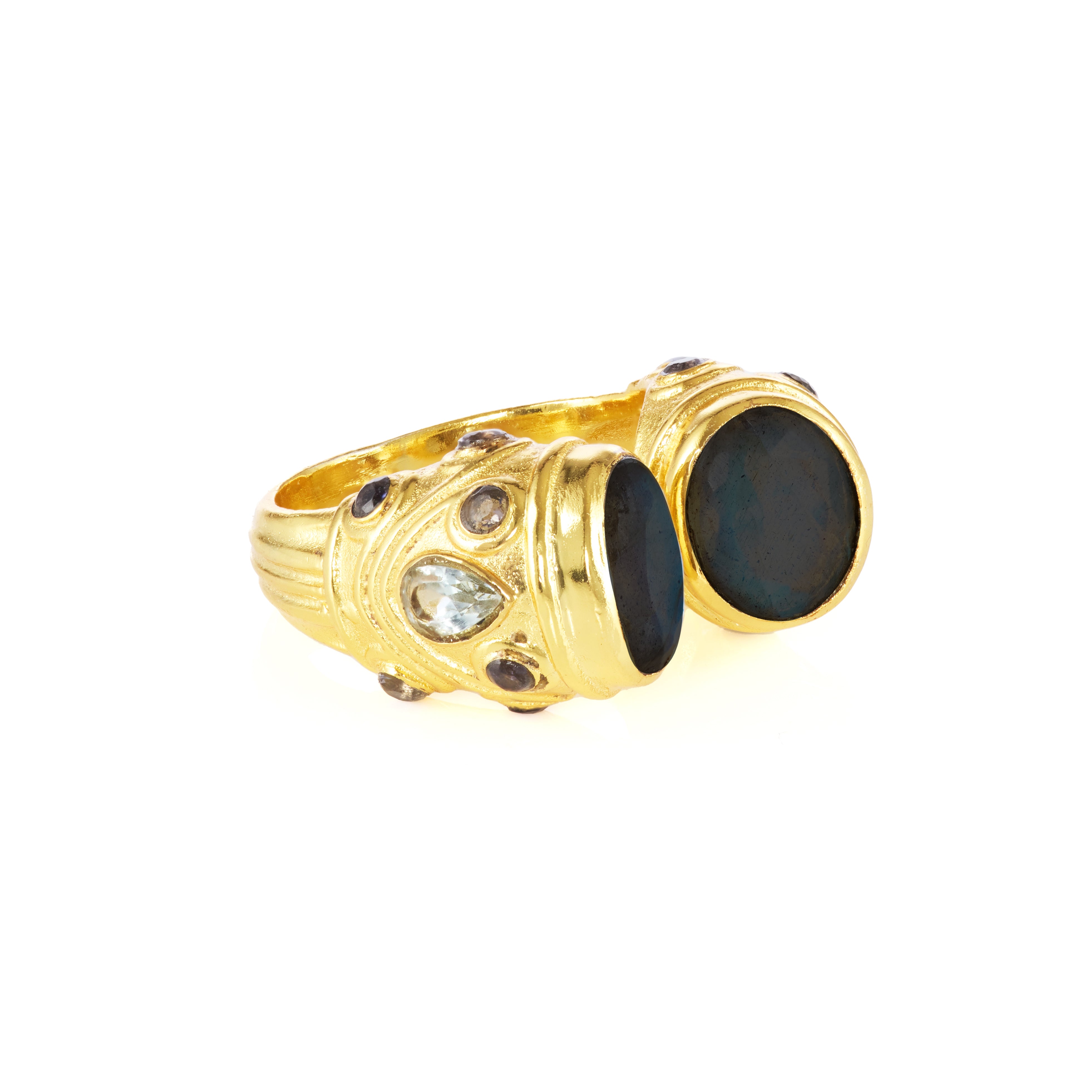 Statement gemstone ring with handcrafted luxury finish