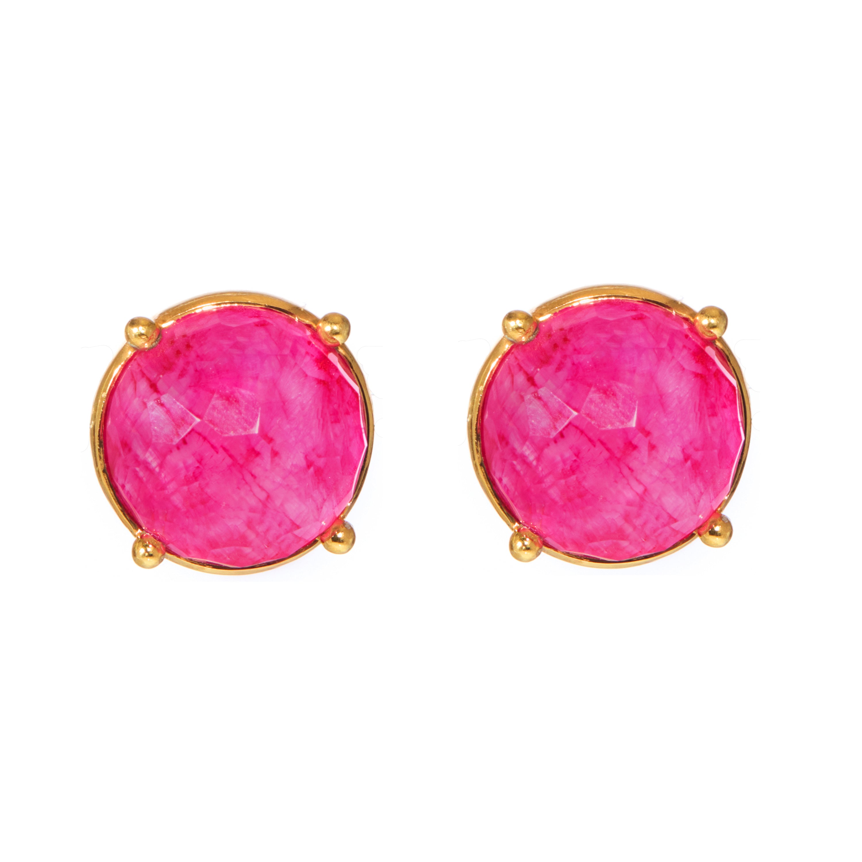 Gumdrop Studs in Ruby