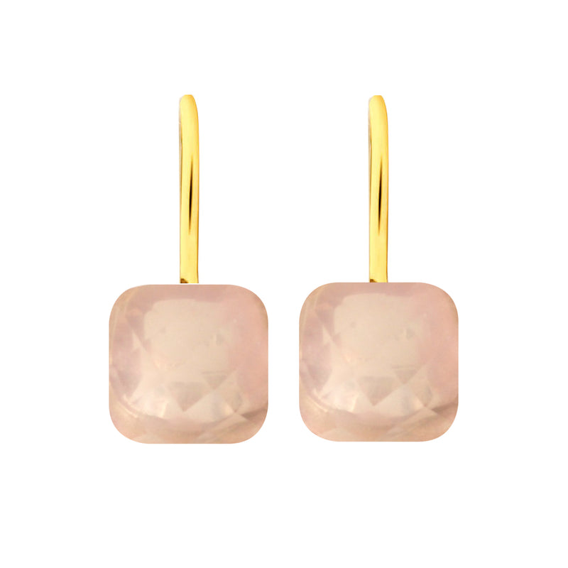 Earrings - Naked 2 in Rose Quartz