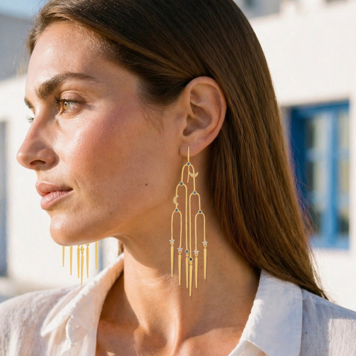 Aurora Celestial Chandelier Earrings