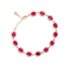Bracelet - Ruby & White Topaz Bracelet