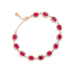 Bracelet - Ruby & White Topaz Bracelet