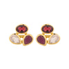 Earrings - Cluster in Reds