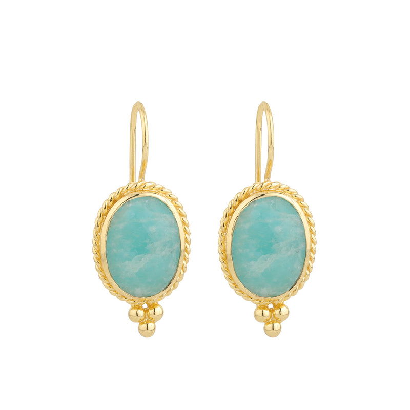 Earrings - Alia in Amazonite