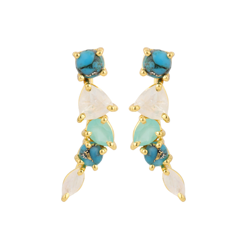 Earrings - Climbers in Blues