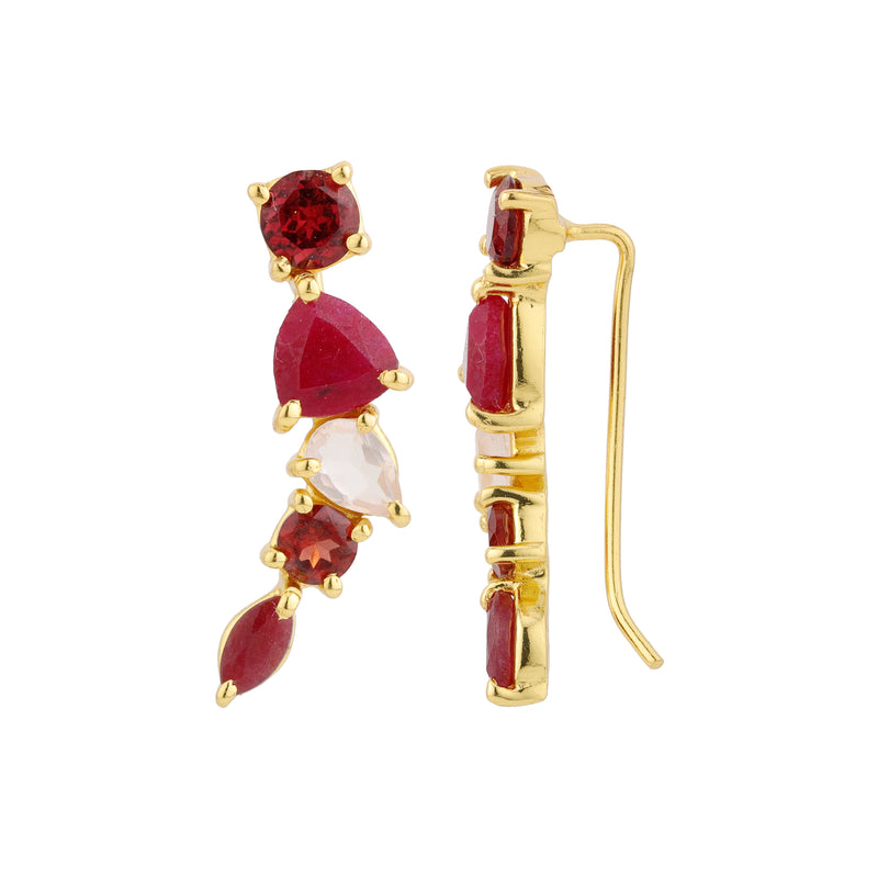 Earrings - Climbers in Reds