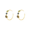 Earrings - Labradorite, Green Kyanite & Blue Kyanite Hoops