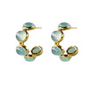 Earrings - Bubble Hoop in Aqua Chalcedony