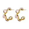 Earrings - Bubble Hoop in Rose Quartz