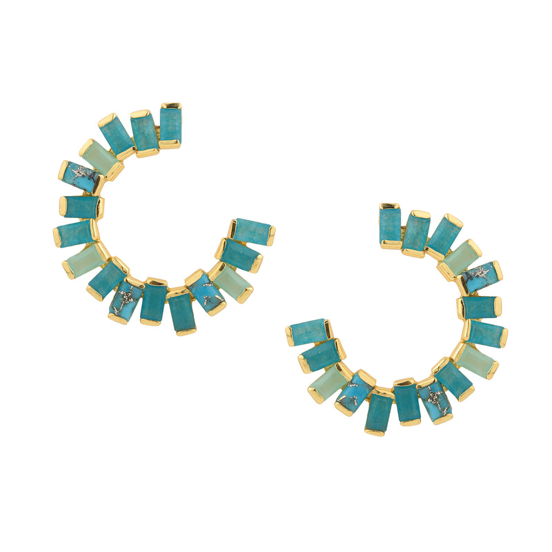 Earrings  - Open Gemstone Hoops