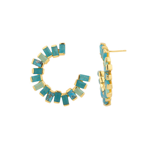 Earrings  - Open Gemstone Hoops